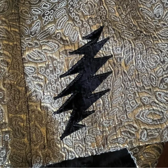 metallic gold mini black velvet Stealie bolt sphere Vegas grateful dead ⚡️SYF 🖤 - Picture 6 of 8